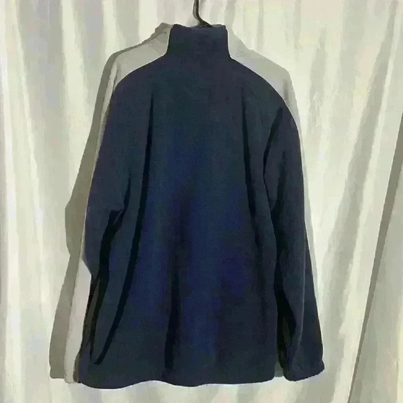 New England Patriots NFL Reebox Mens Fleece 1/4 Zip Pullover Football Blue L - Picture 6 of 8